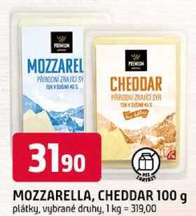 MOZZARELLA, CHEDDAR 100 g 