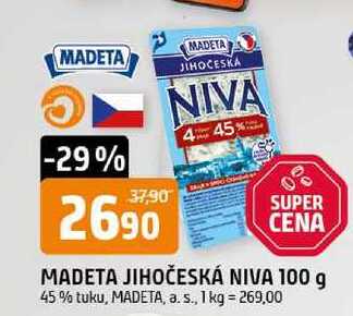 MADETA JIHOČESKÁ NIVA 100 g 45% tuku