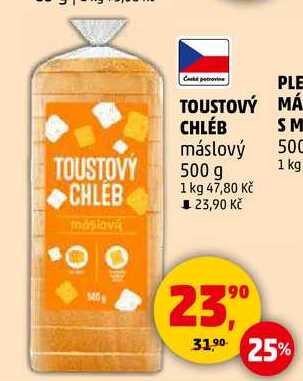 TOUSTOVÝ CHLÉB máslový, 500 g 