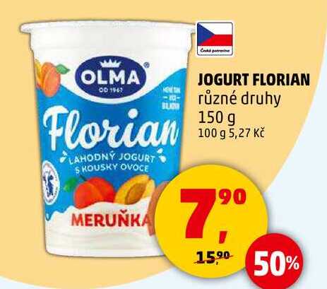 OLMA JOGURT FLORIAN různé druhy, 150 g 