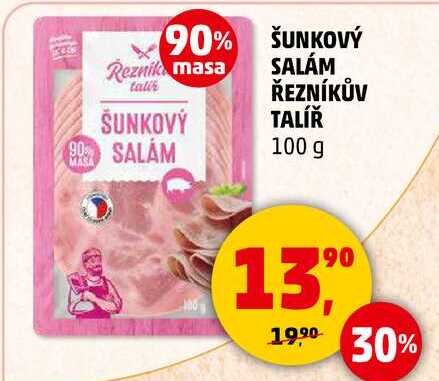 ŠUNKOVÝ SALÁM ŘEZNÍKŮV TALÍŘ, 100 g