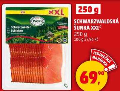 SCHWARZWALDSKÁ ŠUNKA XXL, 250 g  