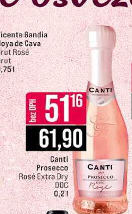 Canti Prosecco Rosé Extra Dry 0.2l