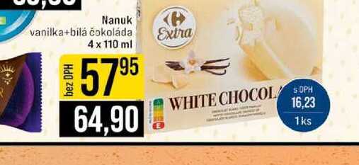Nanuk vanilka+bilá čokoláda 4 x 110 ml 
