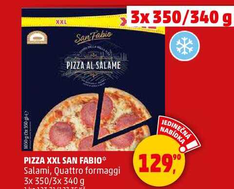 PIZZA XXL SAN FABIO, 3x 350/3x 340 g 