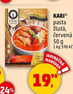 KARI pasta žlutá, červená, 50 g 