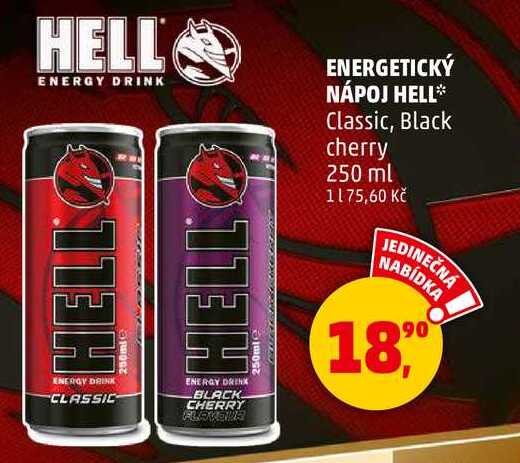 ENERGETICKÝ NÁPOJ HELL Classic, 250 ml
