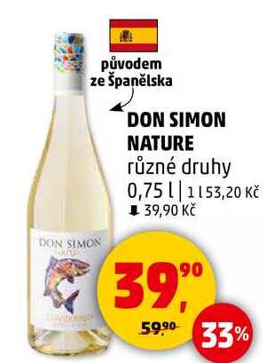 DON SIMON NATURE různé druhy, 0,75 l 