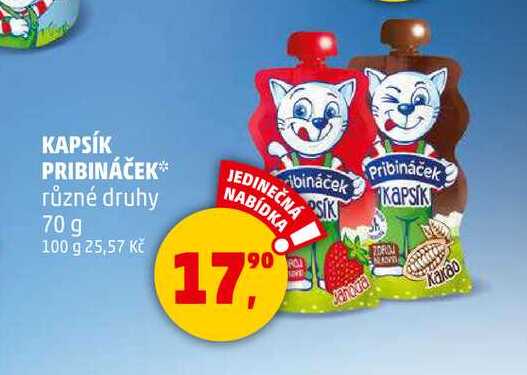 KAPSÍK PRIBINÁČEK různé druhy, 70 g 