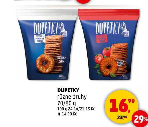 DUPETKY různé druhy, 70/80 g  