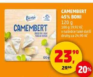 CAMEMBERT 45% BONI, 120 g 
