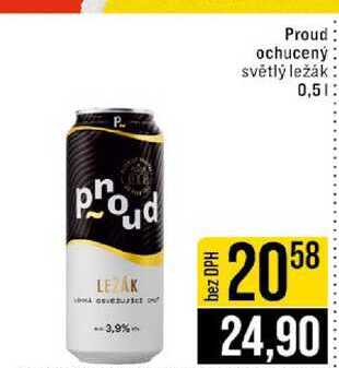 Proud ochucený světlý ležák 0,5l