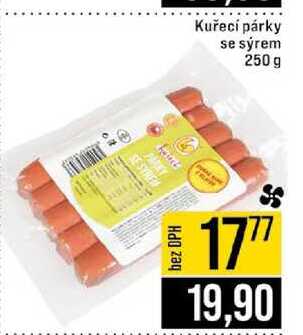 Kuřecí párky se sýrem 250 g 