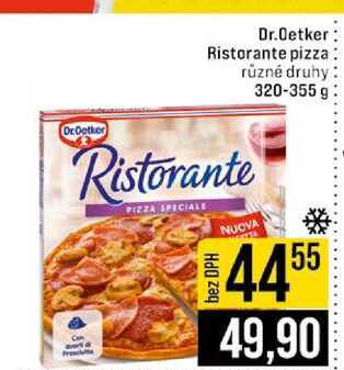 Dr.Oetker Ristorante pizza různé druhy 320-355 g