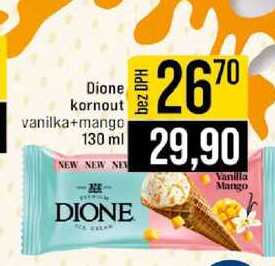 Dione kornout vanilka+mango 130 ml 