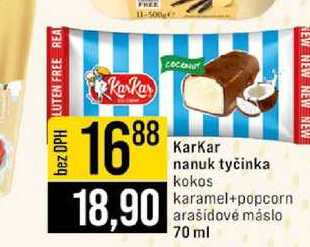 Karkar nanuk tyčinka kokos karamel+popcorn arašídové máslo 70 ml 