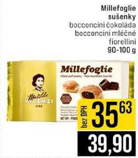 Millefoglie sušenky bocconcini čokoláda bocconcini mléčné fiorellini 90-100 g 