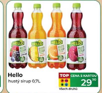 Hello hustý sirup 0,7L  