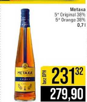 Metaxa 5* Original 38% 5* Orange 38% 0,7l