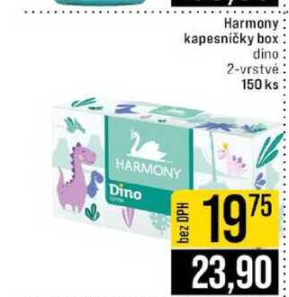 Harmony kapesníčky box dino 2-vrstvé 150 ks 