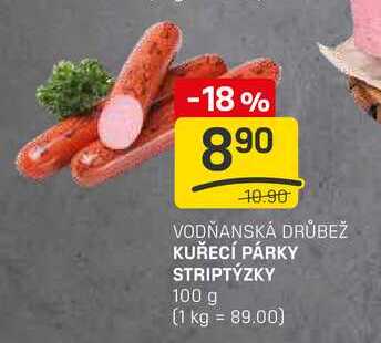 KUŘECÍ PÁRKY STRIPTÝZKY 100 g 