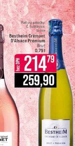 Bestheim Crémant D'Alsace Premium Brut 0,75l