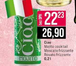 Ciao Mojito cocktail Moscato frizzante Rosato frizzante 0.2l 