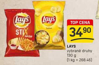 LAYS vybrané druhy 130 g 