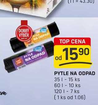 PYTLE NA ODPAD 35l - 15 ks