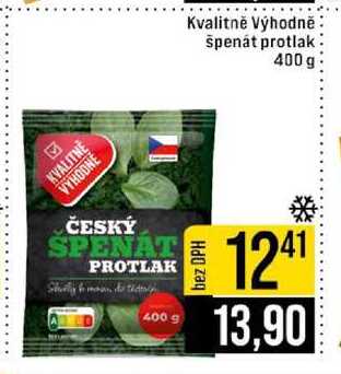 Kvalitně Výhodně špenát protlak 400 g