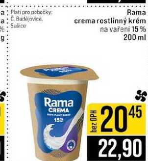 Rama crema rostlinný krém na vaření 15% 200 ml