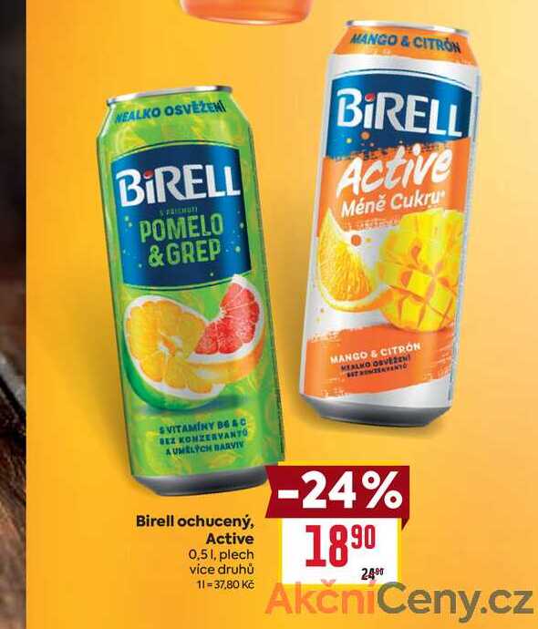 Birell ochucený, Active 0,5l, plech