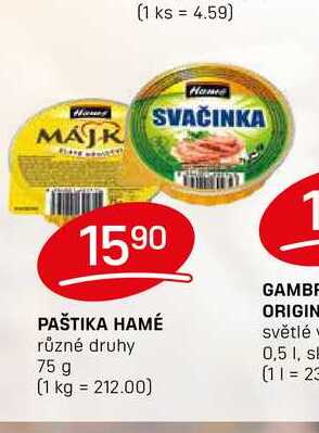 PAŠTIKA HAMÉ 75g
