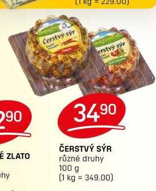  ČERSTVÝ SÝR různé druhy 100 g