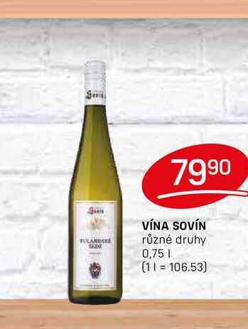 VÍNA SOVÍN různé druhy 0,75l