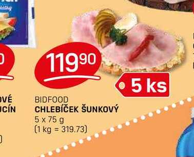 CHLEBÍČEK ŠUNKOVÝ 5 x 75 g
