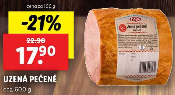 UZENÁ PEČENĚ, cena za 100 g