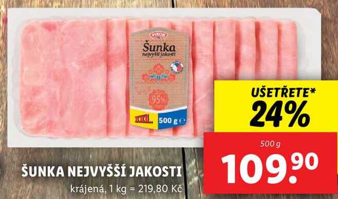 Šunka nejvyšší jakosti, 500 g