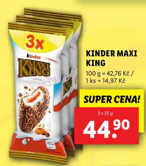 KINDER MAXI KING, 3x 35 g