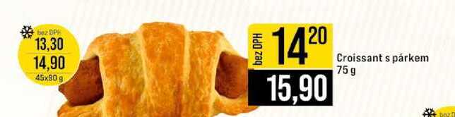 Croissant s párkem 75g 