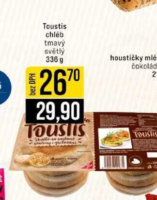 Toustis chléb tmavý světlý 336 g 