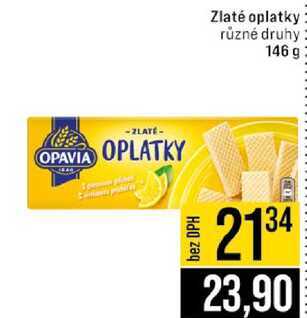 Zlaté oplatky různé druhy 146 g 