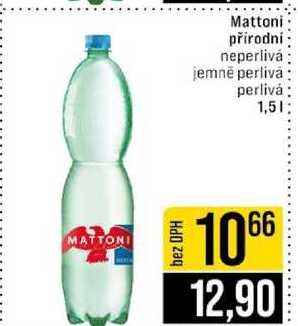Mattoni přírodní neperlivá jemně perlivá perlivá 1,5l