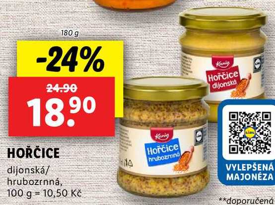HOŘČICE, 180 g