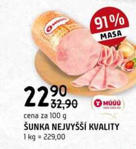 Šunka nejvyšší jakosti 100g