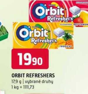 Orbit refreshers 17,9 g vybrané druhy 