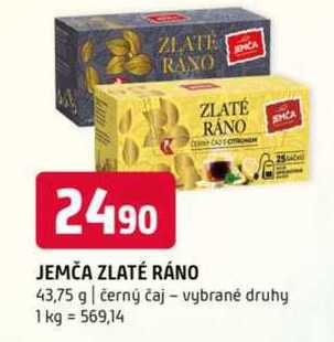 Jemča zlaté ráno 43,75 g černý čaj vybrané druhy