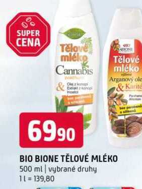 Bio bione tělové mléko 500 ml vybrané druhy 