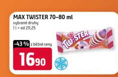 MAX TWISTER 70-80 ml vybrané druhy