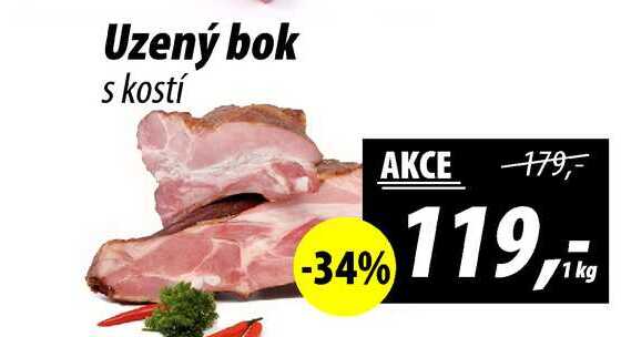 Uzený bok s kostí, 1 kg 